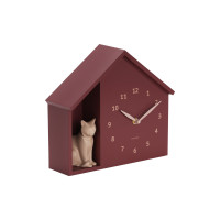 Nástenné hodiny Siting Cat Karlsson KA6099RD, 27cm